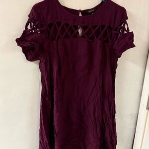 Torrid Deep Purple Cut-Out Blouse
